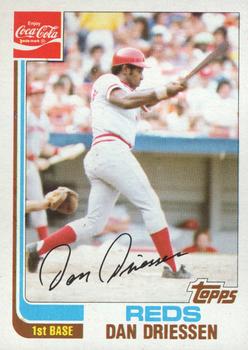 1982 Topps Coca-Cola Cincinnati Reds #6 Dan Driessen Front