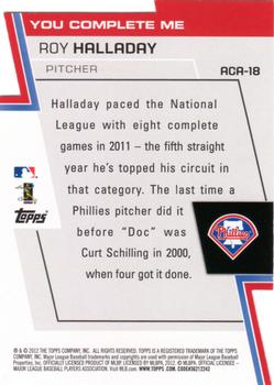 2012 Topps - A Cut Above #ACA-18 Roy Halladay Back