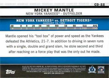 2012 Topps - Career Day #CD-22 Mickey Mantle Back