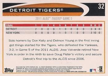 2012 Topps - Purple #32 Detroit Tigers Back