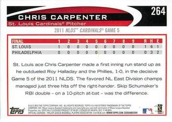 2012 Topps - Purple #264 Chris Carpenter Back