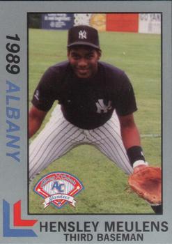 1989 Best Albany-Colonie Yankees - Platinum #17 Hensley Meulens Front