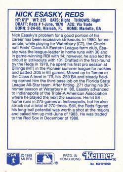 1990 Kenner Starting Lineup Cards #4691219090 Nick Esasky Back