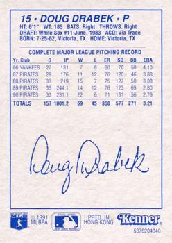 1991 Kenner Starting Lineup Cards #5376204040 Doug Drabek Back