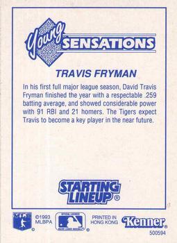 1993 Kenner Starting Lineup Cards #500594 Travis Fryman Back