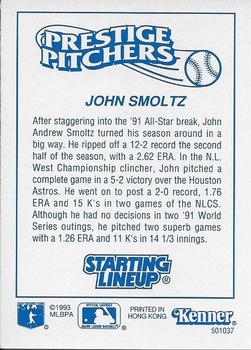 1993 Kenner Starting Lineup Cards #501037 John Smoltz Back