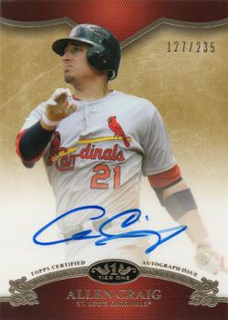 2012 Topps Tier One - On The Rise Autographs #OR-AC Allen Craig Front