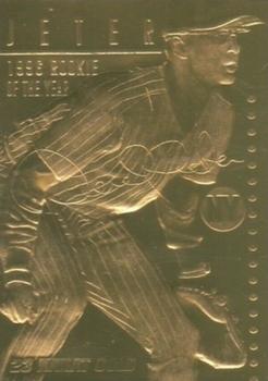1996 Bleachers 23KT Gold Foil Sculptured #NNO Derek Jeter Front