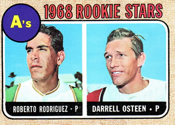 1968 Topps #199 A's 1968 Rookie Stars (Roberto Rodriguez / Darrell Osteen) Front