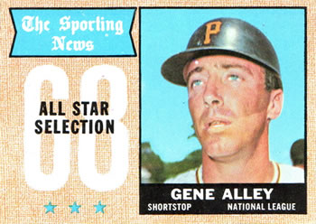 1968 Topps #368 Gene Alley Front