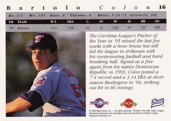 1995 Best #16 Bartolo Colon Back