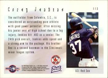 1995 Best #113 Corey Jenkins Back