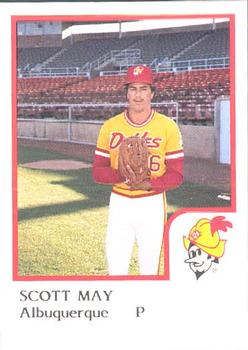 1986 ProCards Albuquerque Dukes #14 Scott May Front