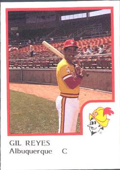 1986 ProCards Albuquerque Dukes #20 Gil Reyes Front