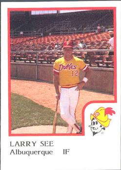 1986 ProCards Albuquerque Dukes #22 Larry See Front