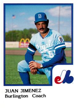 1986 ProCards Burlington Expos #11 Juan Jimenez Front