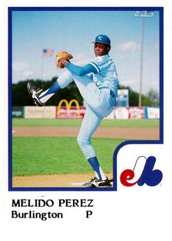1986 ProCards Burlington Expos #17 Melido Perez Front