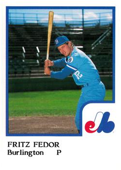 1986 ProCards Burlington Expos #7 Fritz Fedor Front