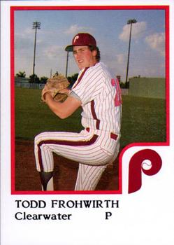 1986 ProCards Clearwater Phillies #9 Todd Frohwirth Front