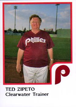 1986 ProCards Clearwater Phillies #26 Ted Zipeto Front