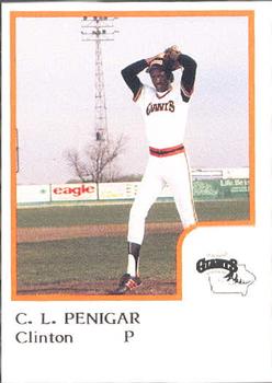 1986 ProCards Clinton Giants #NNO C.L. Penigar Front