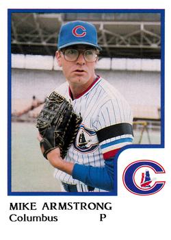 1986 ProCards Columbus Clippers #1 Mike Armstrong Front