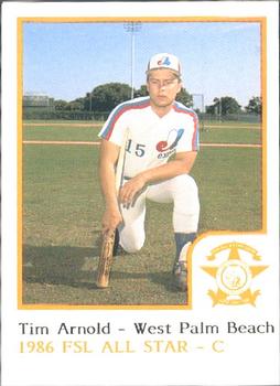 1986 ProCards Florida State League All-Stars #6 Tim Arnold Front