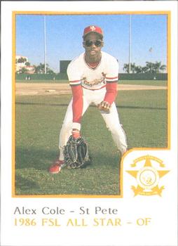 1986 ProCards Florida State League All-Stars #11 Alex Cole Front