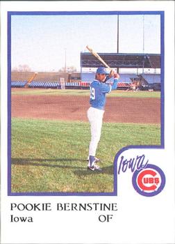 1986 ProCards Iowa Cubs #3 Pookie Bernstine Front