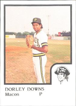 1986 ProCards Macon Pirates #8 Dorley Downs Front