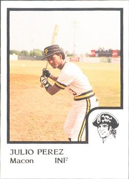 1986 ProCards Macon Pirates #19 Julio Perez Front