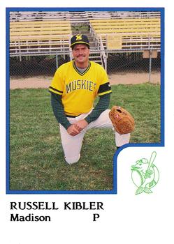 1986 ProCards Madison Muskies #13 Russell Kibler Front