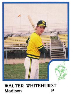 1986 ProCards Madison Muskies #27 Wally Whitehurst Front