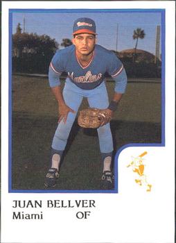 1986 ProCards Miami Marlins #2 Juan Bellver Front