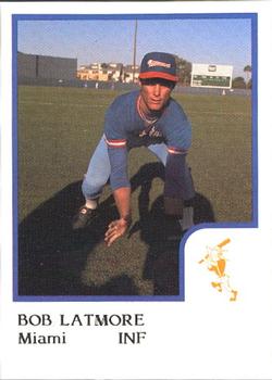 1986 ProCards Miami Marlins #14 Bob Latmore Front