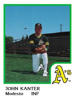 1986 ProCards Modesto A's #NNO John Kanter Front