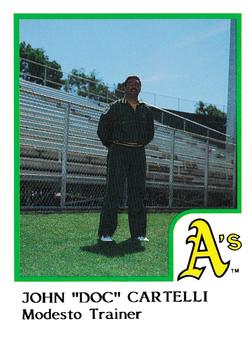 1986 ProCards Modesto A's #NNO John Cartelli Front