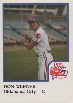 1986 ProCards Oklahoma City 89ers #25 Don Werner Front