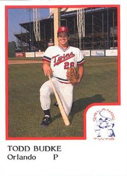 1986 ProCards Orlando Twins #3 Todd Budke Front