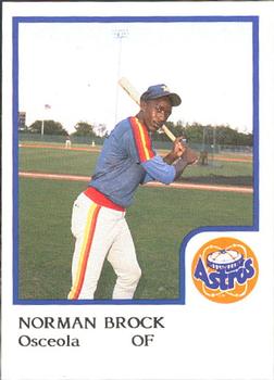 1986 ProCards Osceola Astros #NNO Norman Brock Front