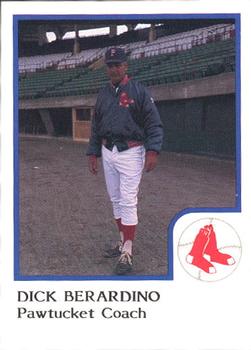 1986 ProCards Pawtucket Red Sox #NNO Dick Berardino Front
