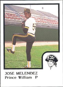 1986 ProCards Prince William Pirates #16 Jose Melendez Front