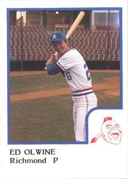 1986 ProCards Richmond Braves #14 Ed Olwine Front