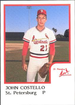 1986 ProCards St. Petersburg Cardinals #7 John Costello Front