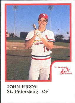 1986 ProCards St. Petersburg Cardinals #27 John Rigos Front