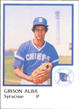 1986 ProCards Syracuse Chiefs #NNO Gibson Alba Front