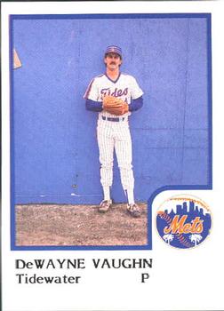 1986 ProCards Tidewater Tides (Mets Logo) #NNO DeWayne Vaughn Front