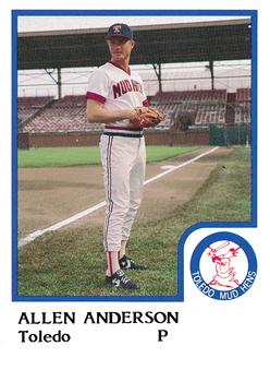 1986 ProCards Toledo Mud Hens #1 Allan Anderson Front
