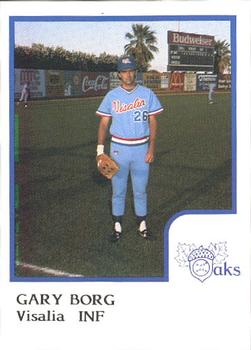 1986 ProCards Visalia Oaks #4 Gary Borg Front
