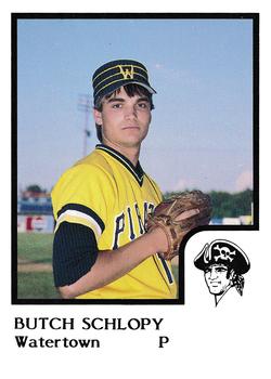 1986 ProCards Watertown Pirates #22 Butch Schlopy Front